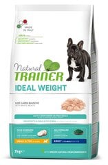 Natural trainer weight care mini white meat  - сухой корм с белым мясом для контроля веса взрослых собак маленьких пород 7 kg цена и информация | Сухой корм для собак | pigu.lt