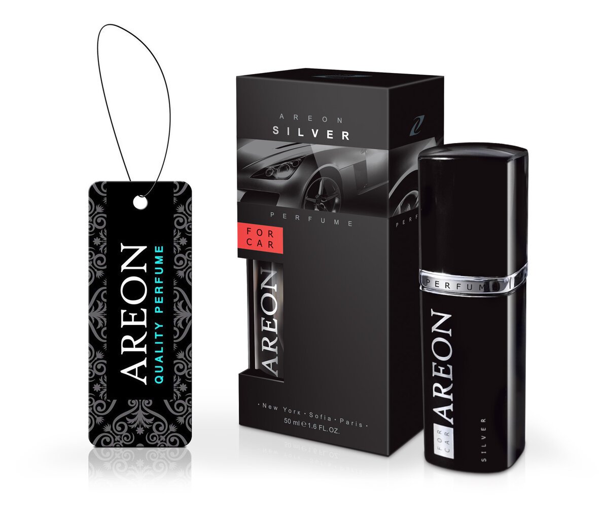 Areon auto oro gaiviklis Perfume 50ml - Silver цена и информация | Salono oro gaivikliai | pigu.lt