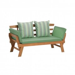 Многофункциональная уличная скамейка Velden, коричневая/зеленая цена и информация | Садовые стулья, кресла, пуфы | pigu.lt
