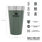 Pinta Adventure The Stacking Beer Pint 0,47 l, juoda kaina ir informacija | Termosai, termopuodeliai | pigu.lt