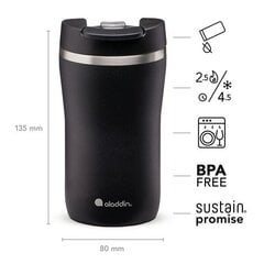 Aladdin termo puodelis Latte Leak-Lock, 0.25 l, juodas kaina ir informacija | Aladdin Virtuvės, buities, apyvokos prekės | pigu.lt