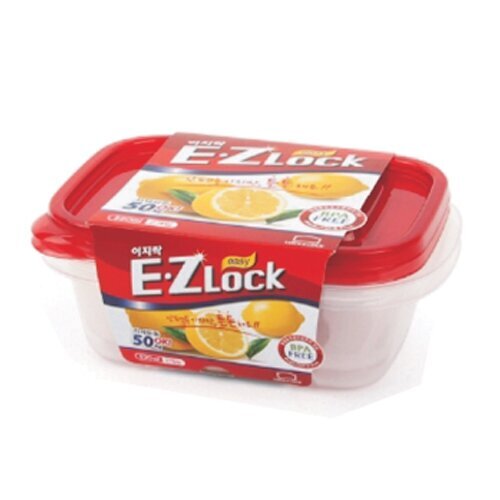 EZ Lock maisto dėžučių rinkinys, 2vnt. x 520ml, stačiakampiai kaina ir informacija | Maisto saugojimo  indai | pigu.lt