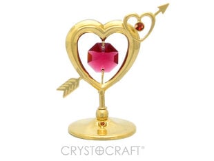 Сувенир "Два сердца со стрелой" с кристаллами SWAROVSKI цена и информация | Детали интерьера | pigu.lt