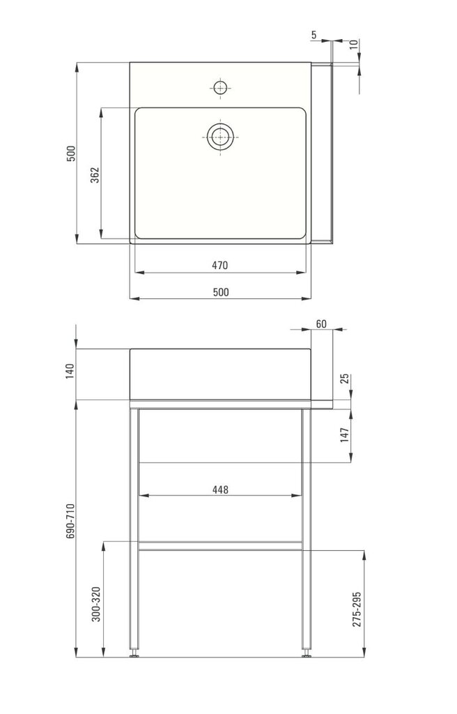 Deante praustuvas Temisto su pastatoma konsole CDTD6U5S, black mat/oak kaina ir informacija | Praustuvai | pigu.lt