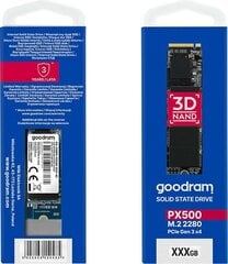 GoodRam SSDPR-PX500-256-80 kaina ir informacija | Vidiniai kietieji diskai (HDD, SSD, Hybrid) | pigu.lt
