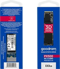 GoodRam SSDPR-PX500-01T-80 цена и информация | Внутренние жёсткие диски (HDD, SSD, Hybrid) | pigu.lt