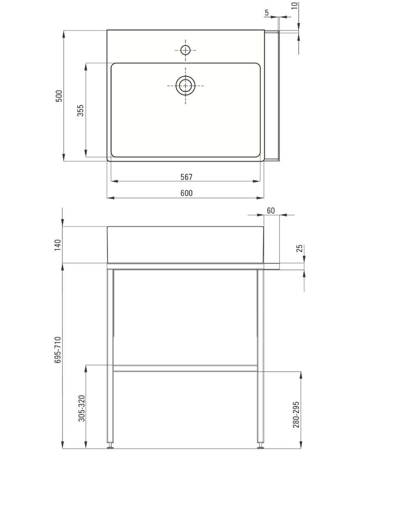 Deante praustuvas Temisto su pastatoma konsole CDTS6U6S, black mat kaina ir informacija | Praustuvai | pigu.lt