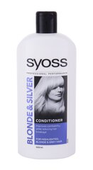 Бальзам для осветленных, светлых и седых волос Syoss "Blonde & Silver" 500 мл цена и информация | Бальзамы, кондиционеры | pigu.lt