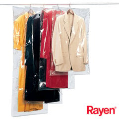 Apsauginiai drabužių užvalkalai, 125x65 cm, 3 vnt kaina ir informacija | Pakabos, maišai drabužiams | pigu.lt