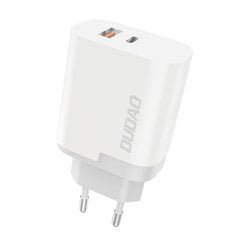 Сетевое зарядное устройство Dudao EU адаптер USB/USB Typ C Power Delivery Quick Charge 3.0 3A 22.5W белый (A6xsEU белый) цена и информация | Зарядные устройства для телефонов | pigu.lt