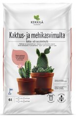 Земля для кактусов и суккулентов „Kekkila” 6 л цена и информация | Грунт, земля, торф, компост | pigu.lt