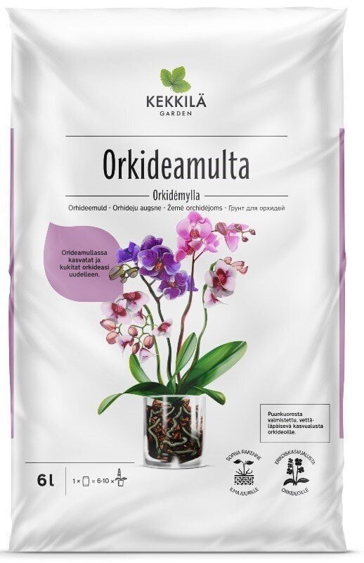 Orchidėjų žemė „Kekkila” 6 L kaina ir informacija | Gruntas, žemė, durpės, kompostas | pigu.lt