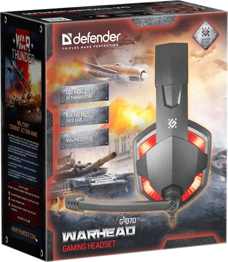 Defender Warhead G-370, multi-colored цена и информация | Ausinės | pigu.lt