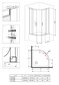 Deante dušo pusapvalė kabina Funkia 80x80, 90x90 cm, skaidri kaina ir informacija | Dušo kabinos | pigu.lt