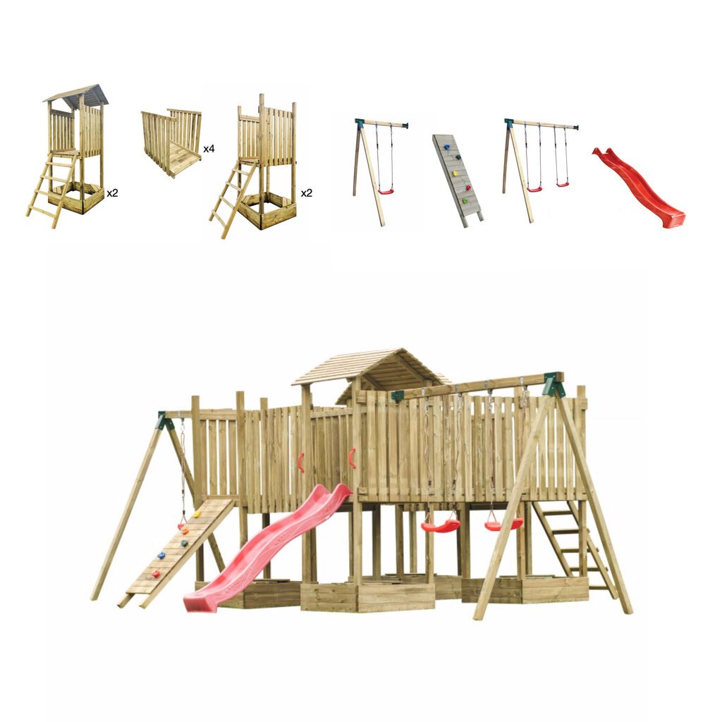 Vaikų žaidimų aikštelės modulis „D“ 4IQ kaina ir informacija | Vaikų žaidimų nameliai | pigu.lt