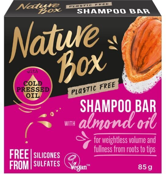 Kietasis šampūnas plaukams su migdolų aliejumi NATURE BOX Almond Oil 85 g kaina ir informacija | Šampūnai | pigu.lt