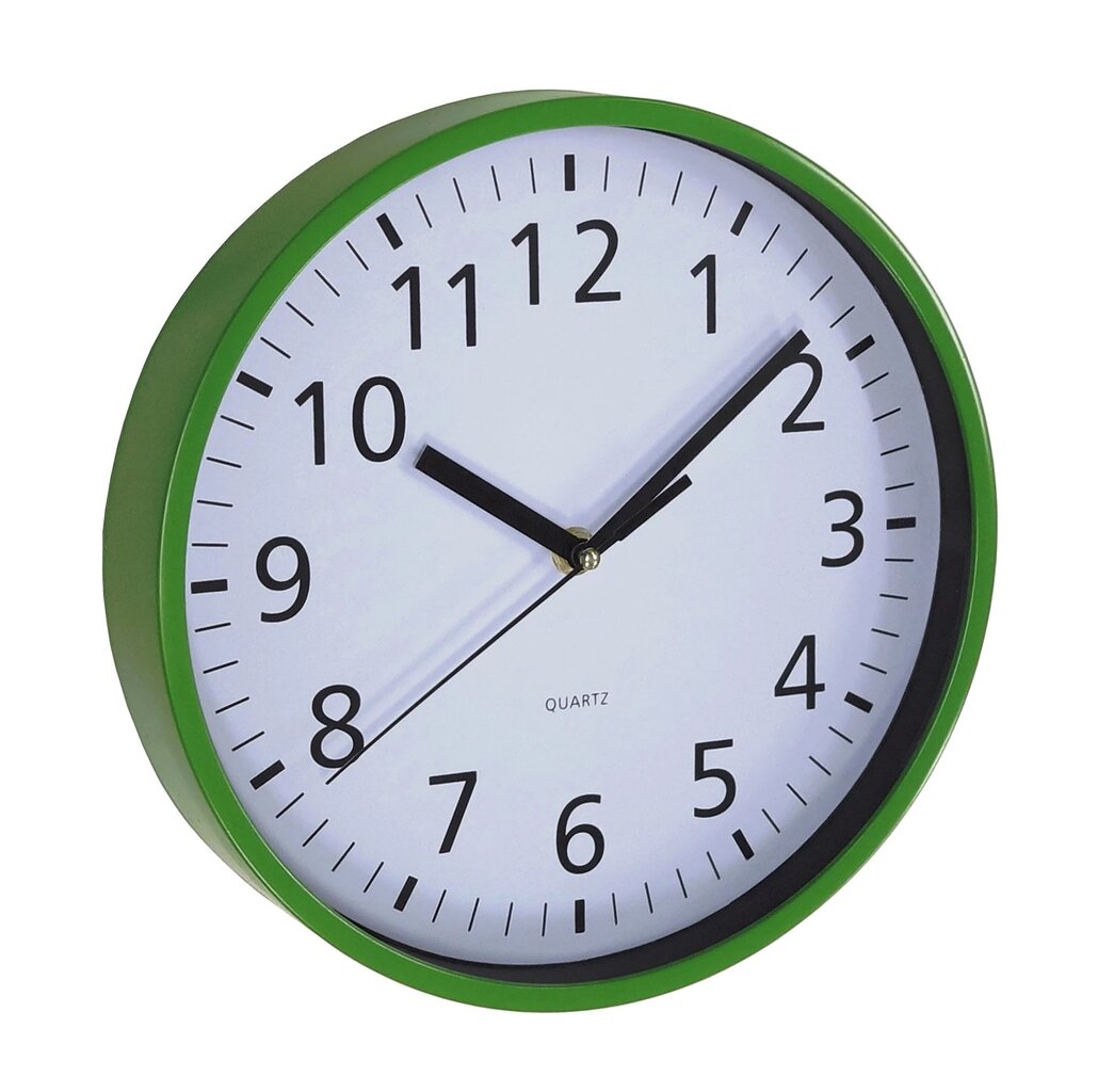 Sieninis laikrodis, 25,5 cm, žalias kaina ir informacija | Laikrodžiai | pigu.lt