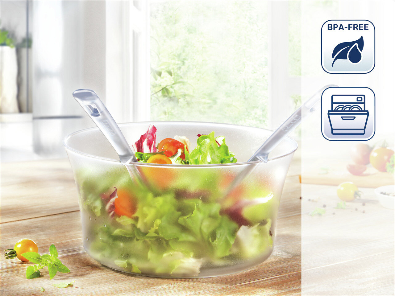 Leifheit stalo įrankiai salotoms kaina ir informacija | Virtuvės įrankiai | pigu.lt