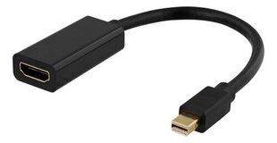 Deltaco DP-HDMI45, Mini DP/HDMI, 0.2 m kaina ir informacija | Kabeliai ir laidai | pigu.lt