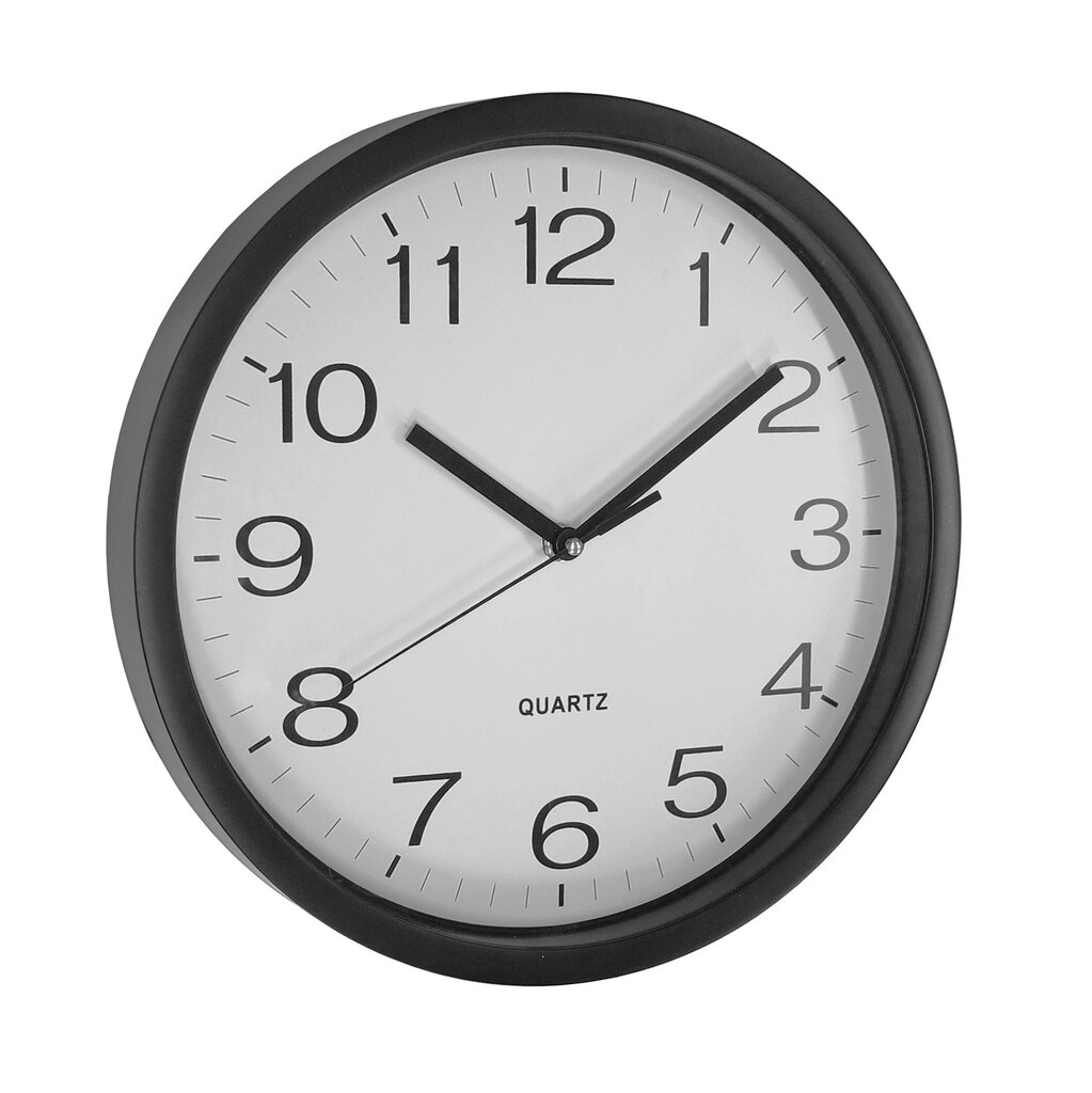 Laikrodis sieninis, 31 cm, juodas. kaina ir informacija | Laikrodžiai | pigu.lt