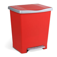 Šiukšliadėžė su pedalu Millenium (raudona), 23 l kaina ir informacija | Šiukšliadėžės | pigu.lt