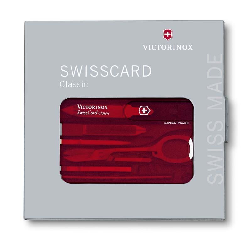 Šveicariška kortelė Victorinox Swisscard Classic kaina ir informacija | Turistiniai peiliai, daugiafunkciniai įrankiai | pigu.lt