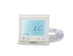 Grindinio šildymo tinklelis Wellmo MAT (dydis 1 m2) + programuojamas termostatas Wellmo WTH-51.36 NEW kaina ir informacija | Grindų ir veidrodžių šildymo kilimėliai | pigu.lt