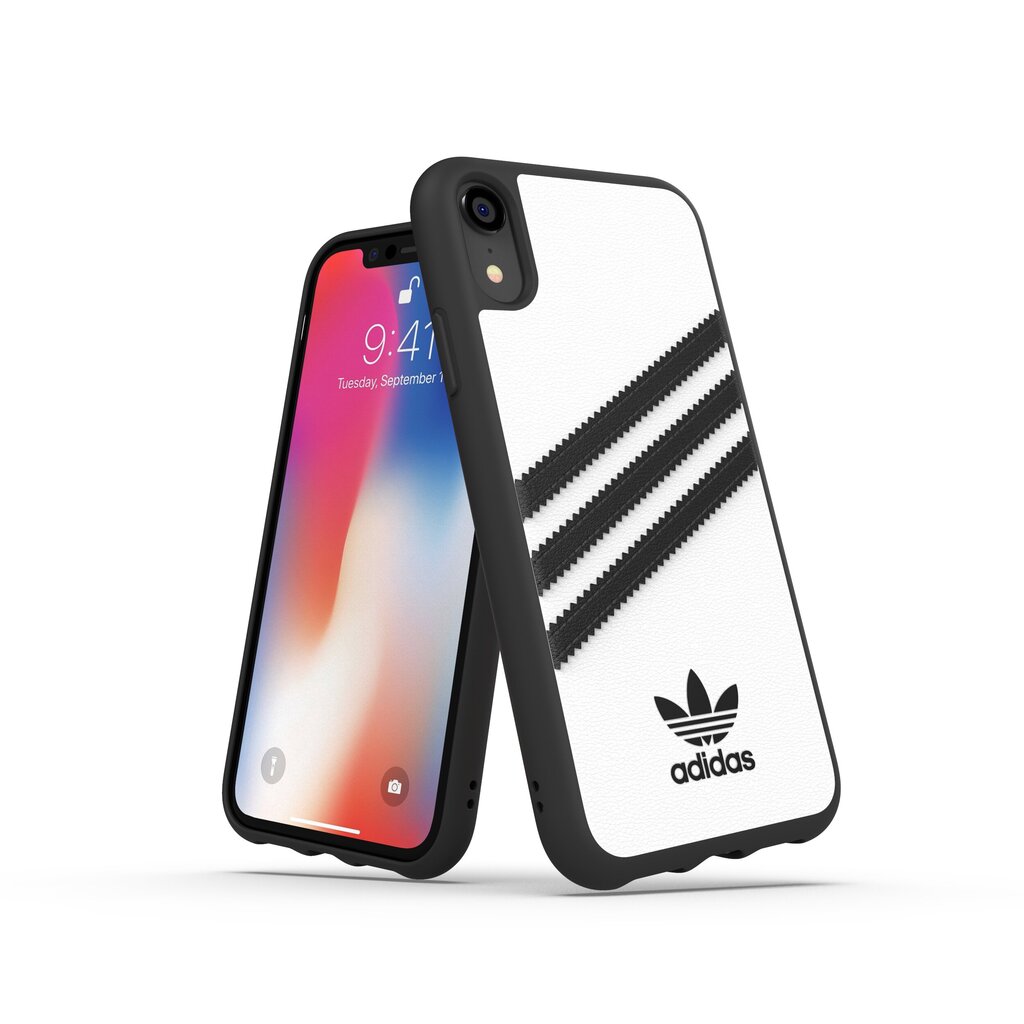 Dėklas Adidas skirtas iPhone XR, balta цена и информация | Telefono dėklai | pigu.lt