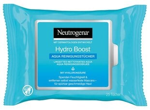 Увлажняющие салфетки для лица Neutrogena Hydro Boost 25 шт. цена и информация | Средства для очищения лица | pigu.lt