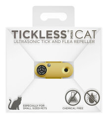 TickLess CAT ultragarsinis pakabukas nuo erkių ir blusų katėms auksinės spalvos kaina ir informacija | Vitaminai, papildai, antiparazitinės priemonės katėms | pigu.lt