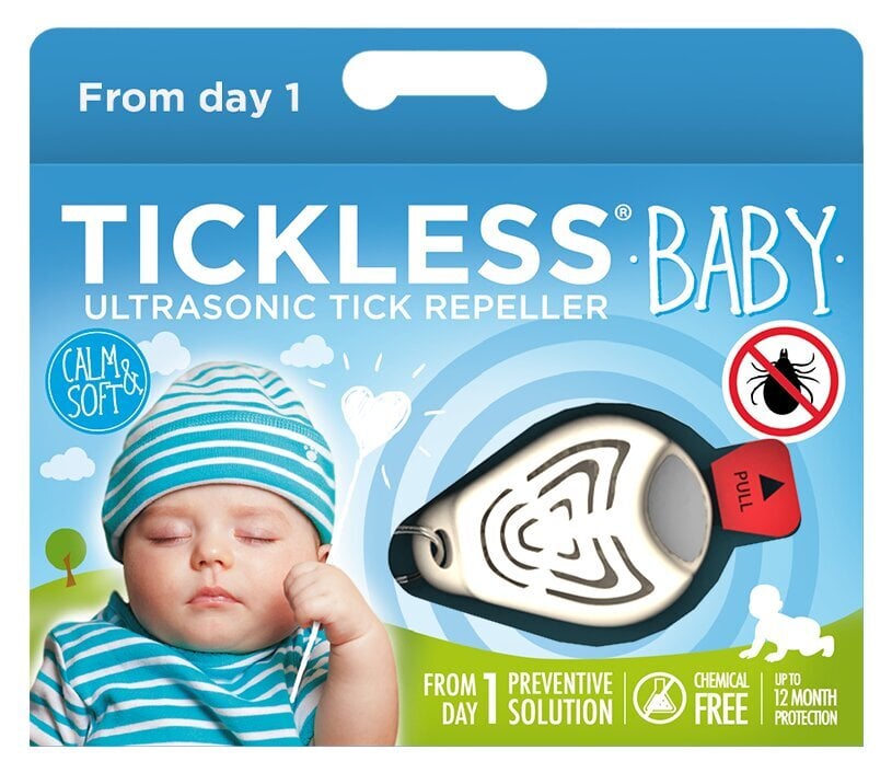 TickLess Baby ultragarsinis pakabukas nuo erkių ir blusų kūdikiams цена и информация | Priemonės nuo uodų ir erkių | pigu.lt