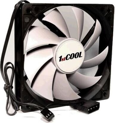 1stCOOL F12-BLACK-WHITE kaina ir informacija | Kompiuterių ventiliatoriai | pigu.lt