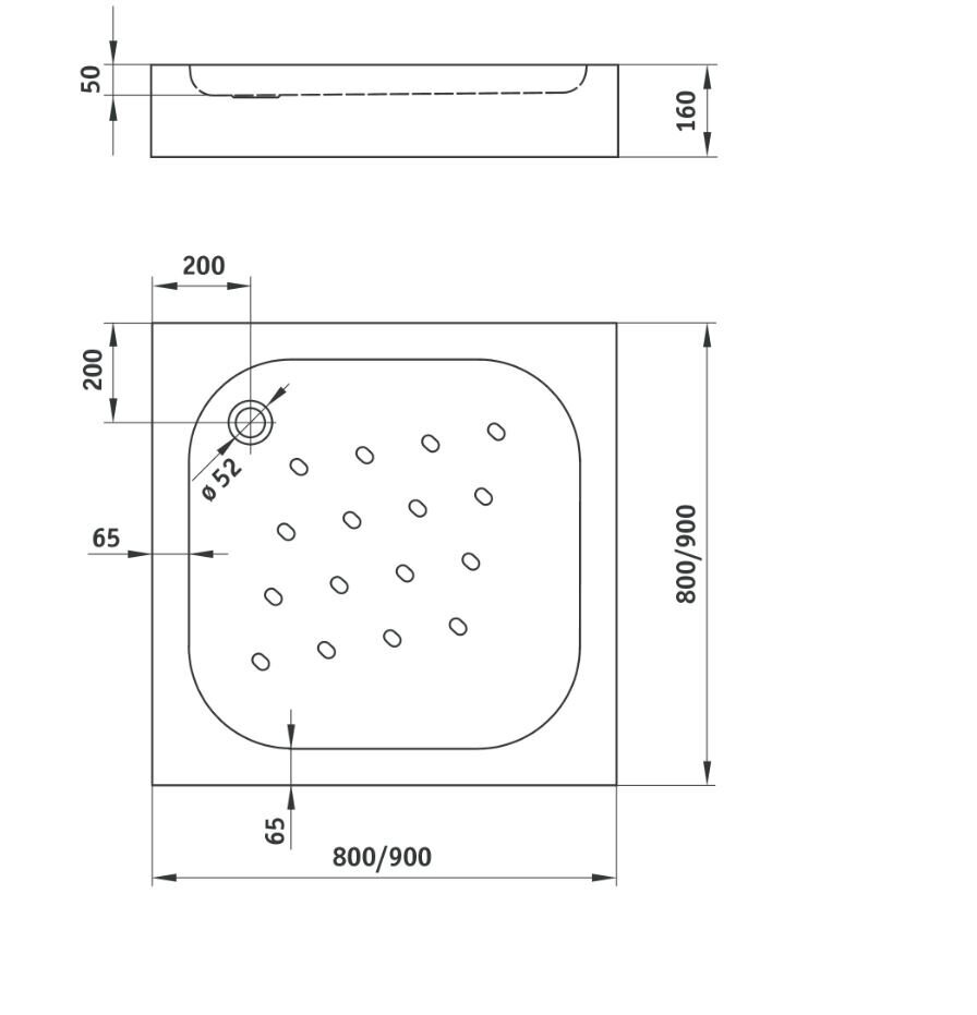 Deante dušo padėklas kvadratinis Corner 80x80, 90x90 cm kaina ir informacija | Dušo padėklai | pigu.lt