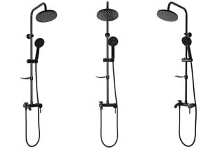 Набор для душа REA Luis Black Mat цена и информация | Душевые комплекты и панели | pigu.lt