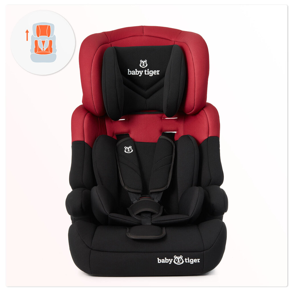 Automobilinė kėdutė Babytiger MALI 9-36 kg, Burgundy kaina ir informacija | Autokėdutės | pigu.lt