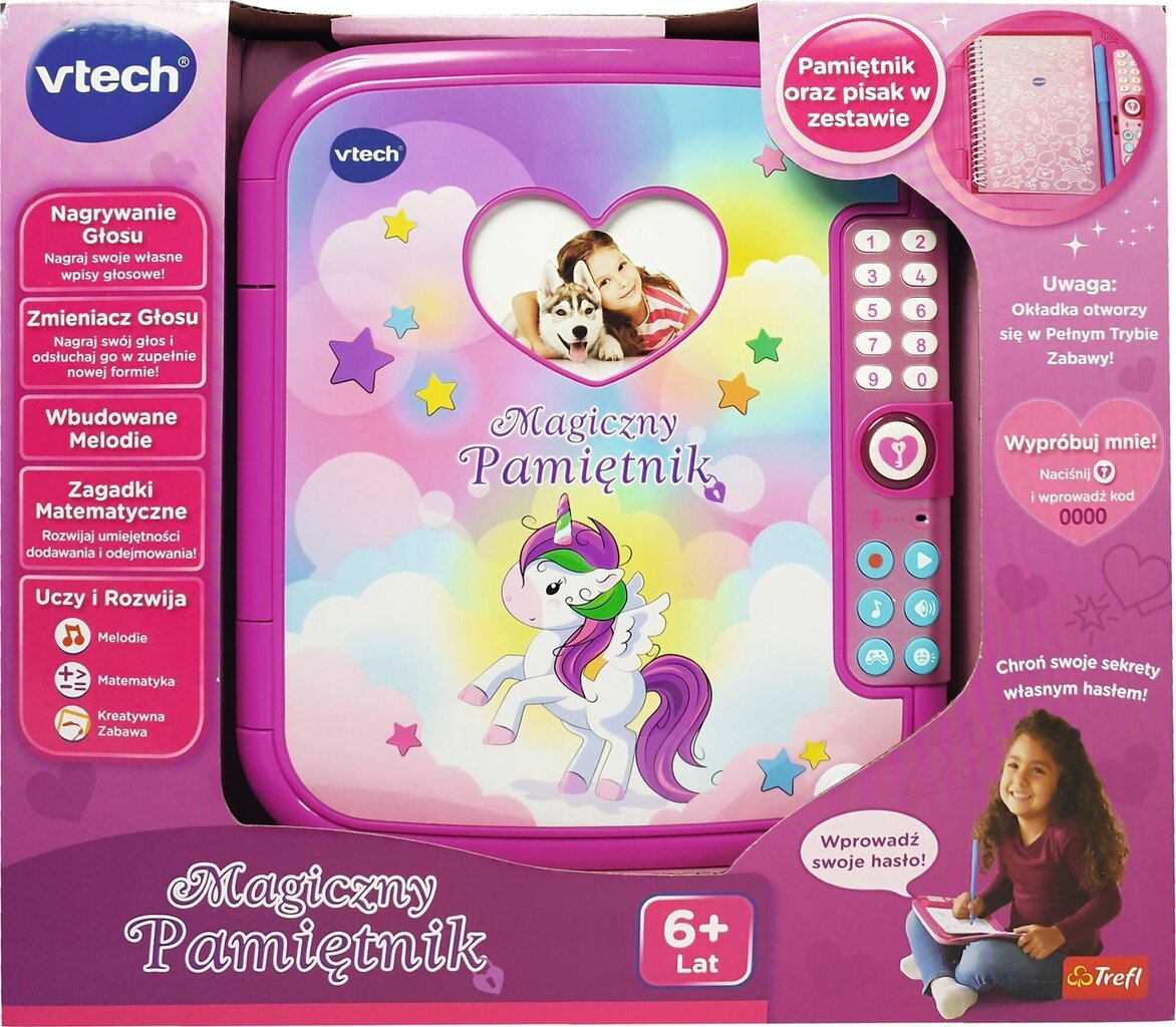 Elektroninis dienoraštis Vtech, rožinis kaina ir informacija | Žaislai mergaitėms | pigu.lt