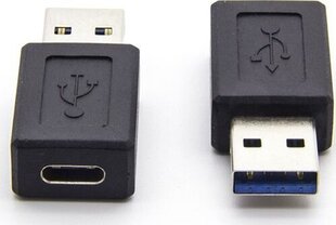 Adapter USB USB-C - USB черный  цена и информация | Адаптеры, USB-разветвители | pigu.lt