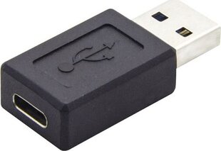 Adapter USB USB-C - USB черный  цена и информация | Адаптеры, USB-разветвители | pigu.lt