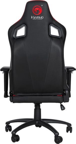 Žaidimų kėdė Marvo CH-118, juoda/raudona kaina ir informacija | Biuro kėdės | pigu.lt
