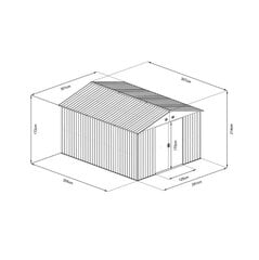 Домик для инструментов Hecht 12X10 Plus цена и информация | Садовые сараи, дровницы | pigu.lt