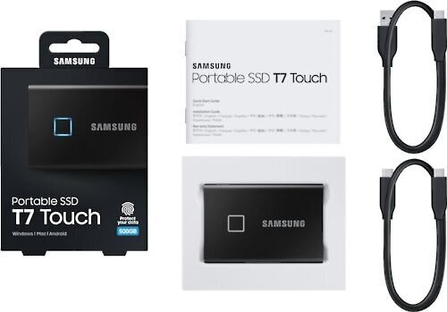 Samsung SSD T7 500GB (MU-PC500K/WW) kaina ir informacija | Išoriniai kietieji diskai (SSD, HDD) | pigu.lt