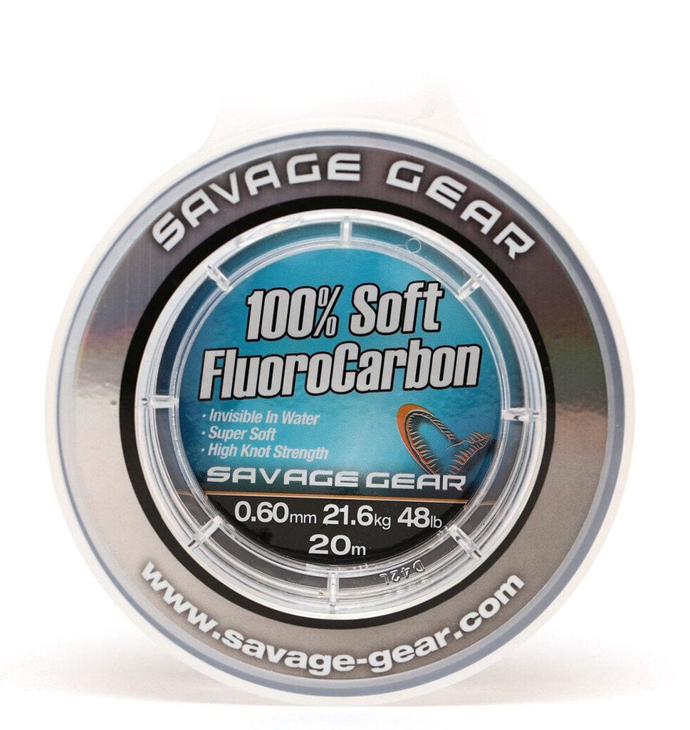 Valas Savage Gear Soft Fluoro Carbon, 0.30 mm, 50 m, 6 kg kaina ir informacija | Valai | pigu.lt