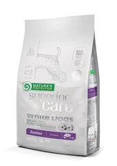 Nature's Protection Superior Care White Dogs Grain Free Salmon Junior All Breeds visų veislių balto kailio jaunų šuniukų maistas, 10 kg kaina ir informacija | Sausas maistas šunims | pigu.lt