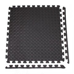 Набор из 4 защитных ковриков Springos, 60x60x1.2см, черный цена и информация | Аксессуары для тренажеров | pigu.lt