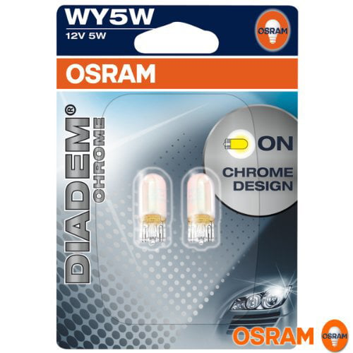 Osram lemputė T10, WY5W, 5W, W2.1x9.5d Diadem chrome, 2vnt, Blist. kaina ir informacija | Automobilių lemputės | pigu.lt