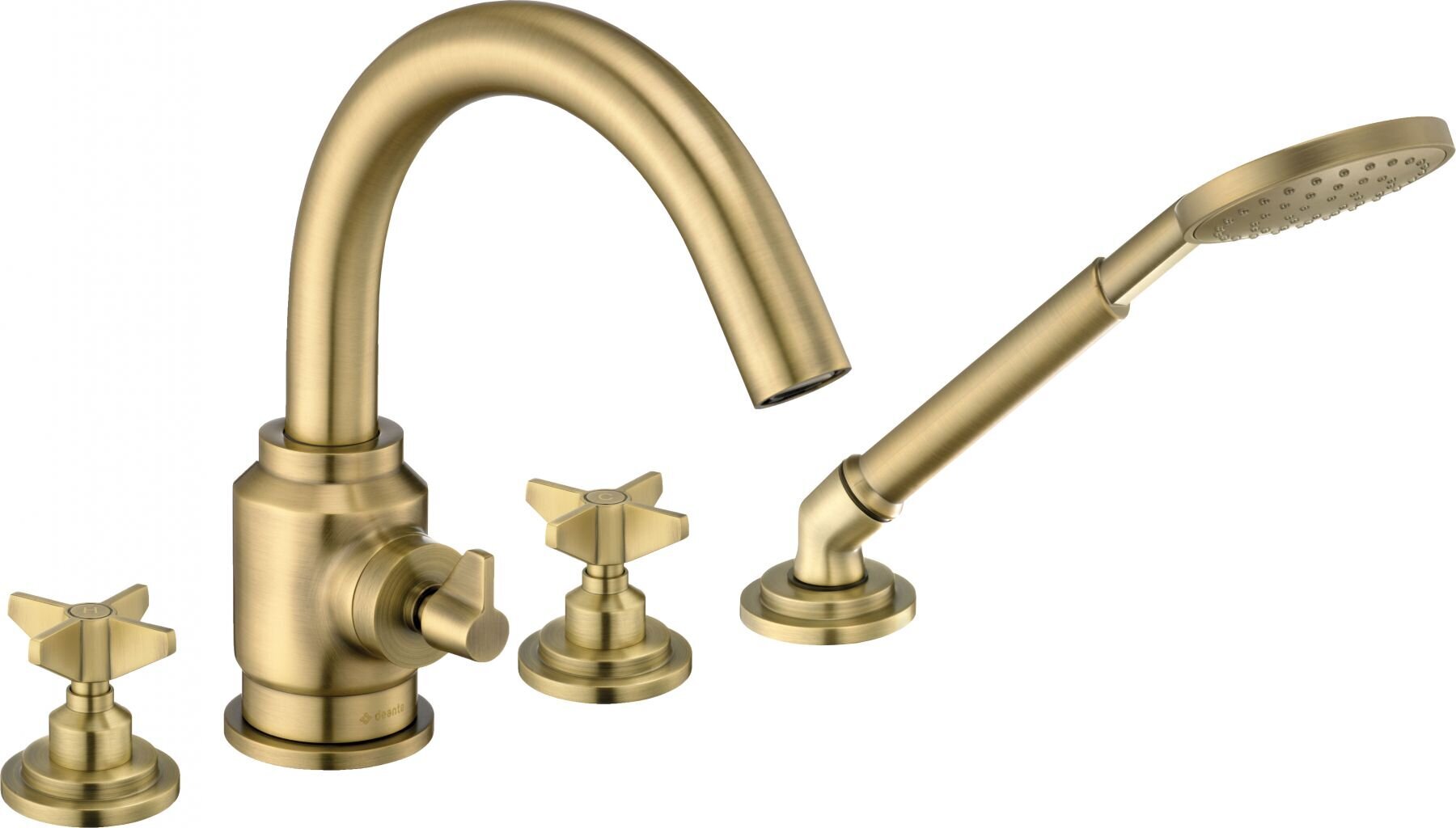 Deante vonios maišytuvo ir dušo komplektas Temisto BQT M14D, brass kaina ir informacija | Vandens maišytuvai | pigu.lt