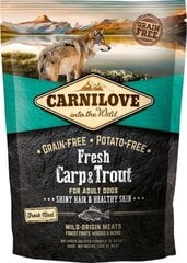 Carnilove Fresh для взрослых собак с карпом и форелью, 1,5 г цена и информация | Сухой корм для собак | pigu.lt