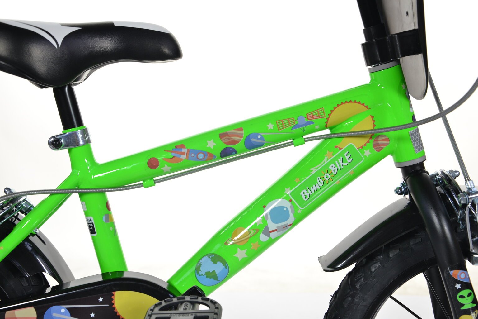 Dviratukas vaikams Bimbo Bike 16" Boy Cosmos, žalias цена и информация | Dviračiai | pigu.lt
