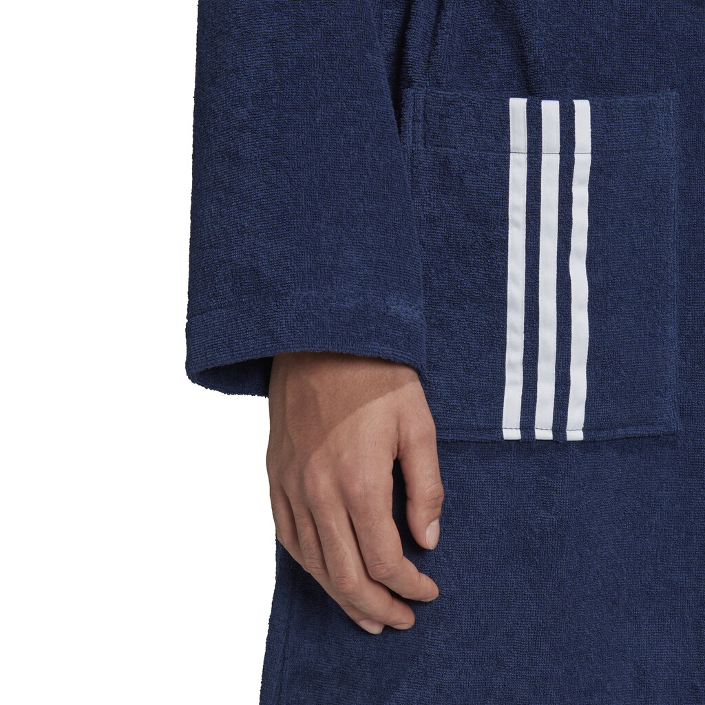 Vyriškas chalatas Adidas Bathrobe U Navy Blue kaina ir informacija | Vyriški chalatai, pižamos | pigu.lt