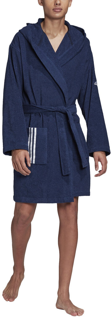 Vyriškas chalatas Adidas Bathrobe U Navy Blue kaina ir informacija | Vyriški chalatai, pižamos | pigu.lt